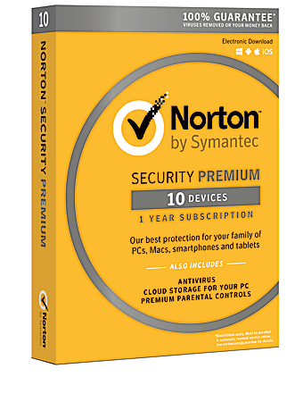 Norton&trade; Security Premium, For 10 Devices, 1-Year Subscription, Point of Sale Activation